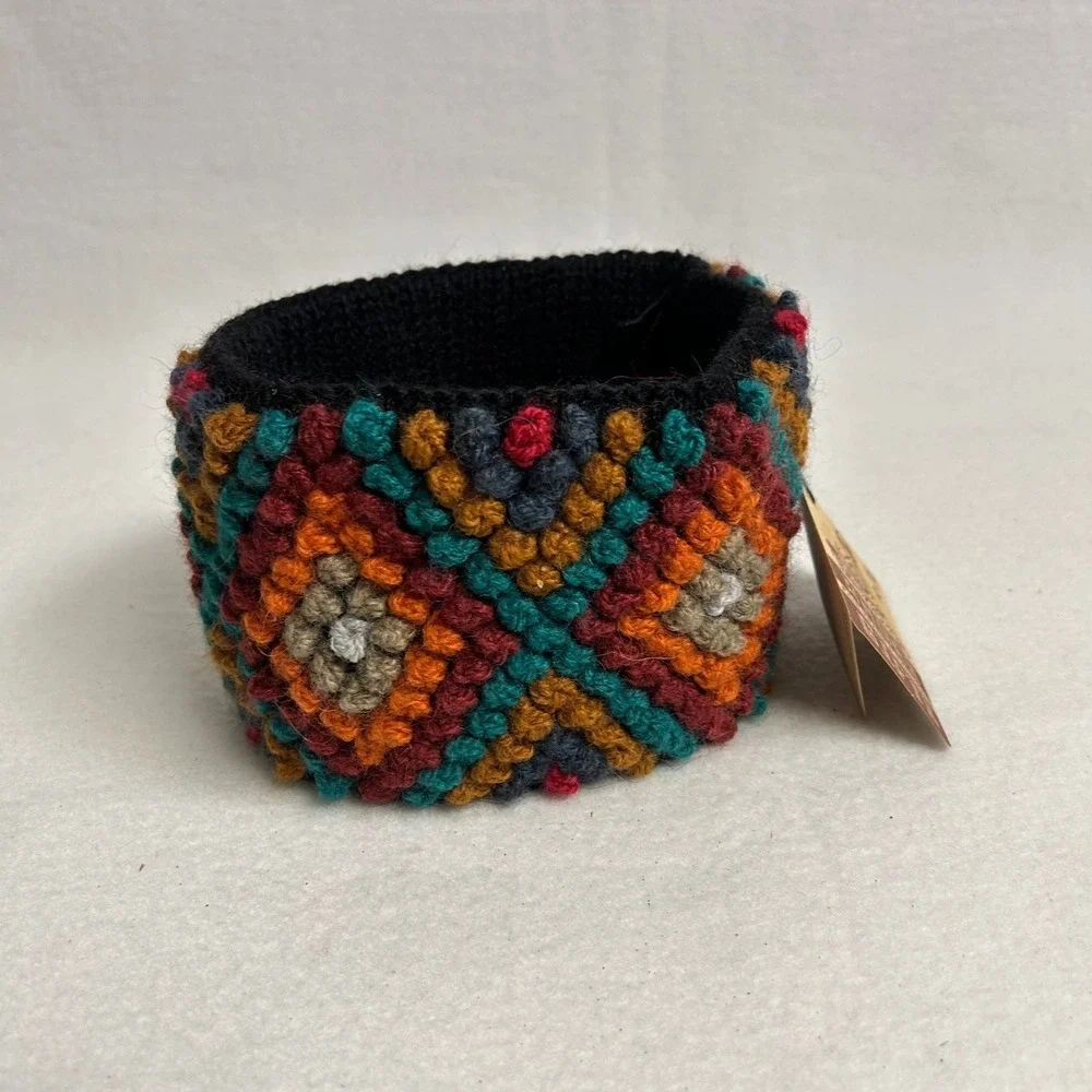 Boho Andes Gifts Womens OS Multi Color‎ Alpaca Blend Popcorn Knit Headband NWT